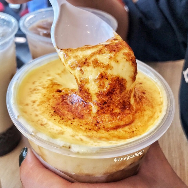 Sữa tươi trân châu đường đen kem trứng